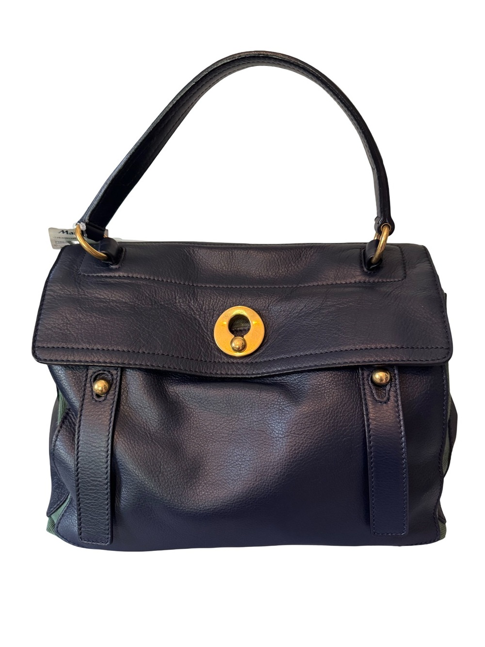 YSL Yves Saint Laurent Muse 2 Navy Leather Bag & Strap + Authenticity Cards
